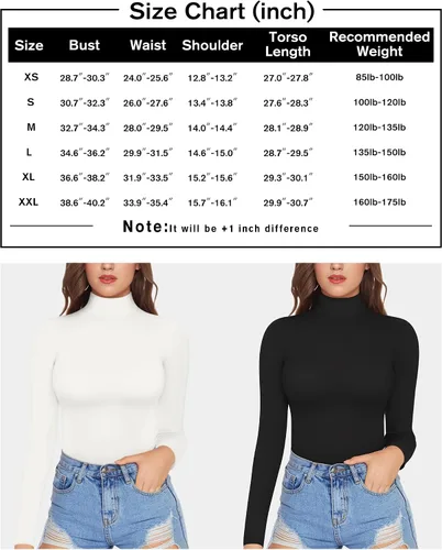Miniatura 6 de MANGOPOP Women's Mock Turtle Neck Fleece Lined Long Sleeve Thermal Underwear T Shirt Tops Tee