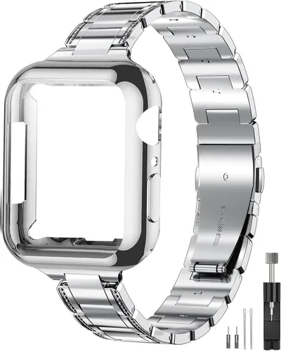 Miniatura 8 de QUNDAXI Correa de reloj Apple Watch de 1.614 in, 1.575 in, 1.496 in, 1.772 in, 1.732 in, 1.654 in, Series 9, 8, 7, 6, 5, 4, 3, 2, 1, SE SE2, correa