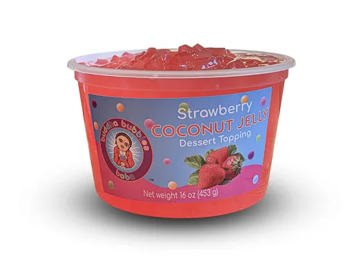 Miniatura 10 de Topping de postre de gelatina de coco prémium de Buddha Bubbles Boba (jalea de coco)