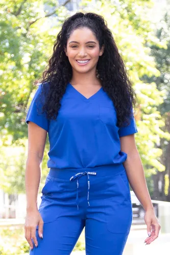 Miniatura 5 de Med Couture Touch - Camiseta médica con bolsillo en el pecho para mujer