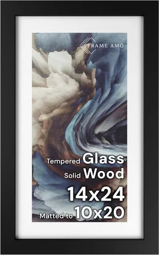 Miniatura 97 de Frame Amo Marco de póster de madera maciza de 13 x 19 pulgadas, color natural, tapete blanco para imagen de 11 x 17 pulgadas, parte frontal