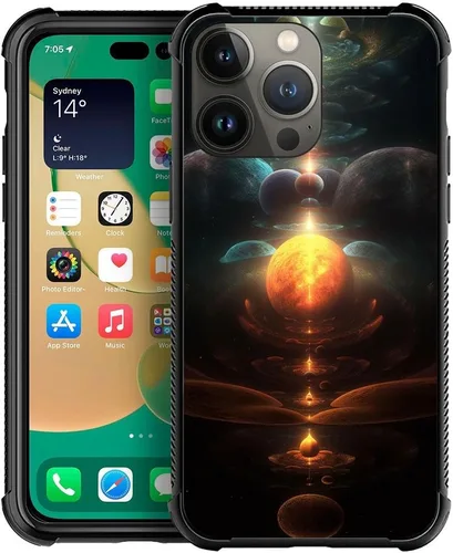 Miniatura 94 de DAIZAG Compatible con iPhone 13 Pro Max, Funda de TPU Protectora Anti-Arañazos Todo En Uno, Fundas para Hombre Mujer - Motivo de Madera Americana