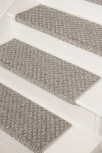 Miniatura 8 de Oak Valley Designs™ Peldaños de Alfombra con Borde Redondeado Bullnose - Alfombras Antideslizantes para Escaleras Interiores de Madera