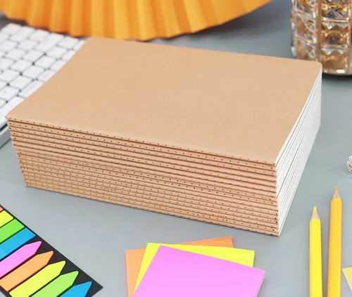Miniatura 2 de Paquete de 16 cuadernos de papel kraft, 60 páginas, 8.3 x 5.5 pulgadas, cuadernos A5 para trabajo, viajes, negocios, escuela y más - Cuaderno