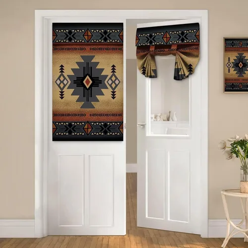 Miniatura 49 de Cortinas de puerta negras y rojas para ventanas de puerta, estampado de leopardo y cebra, cortinas de ventana para puerta de vidrio francesa