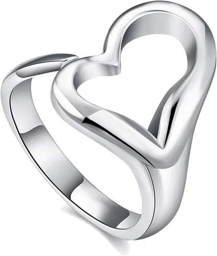 Miniatura 107 de Anillo de plata de ley 925, minimalista, ajustable, hecho a mano, para mujeres y niñas