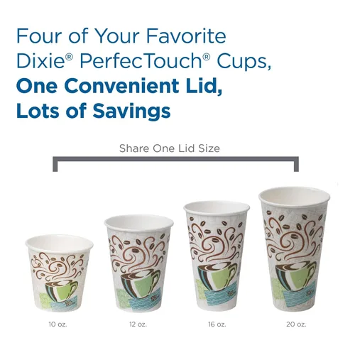 Miniatura 3 de Vaso térmico de papel, de 12 onzas con un diseño de café, de Dixie PerfecTouch 5342CD (Viene con 20 fundas aislantes y 50 vasos por funda), 500