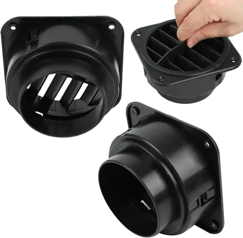 Miniatura 4 de 76mm / 3 Pulgadas Tubo de Salida de Ventilación Extensible en Y para Calentador de Estacionamiento Diésel, Conducto Flexible de Aire Caliente