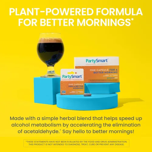 Miniatura 4 de Himalaya PartySmart, 10 Cápsulas Individuales - Apoyo al Hígado para la Descomposición del Alcohol para una Mejor Mañana Después de Beber - A Base