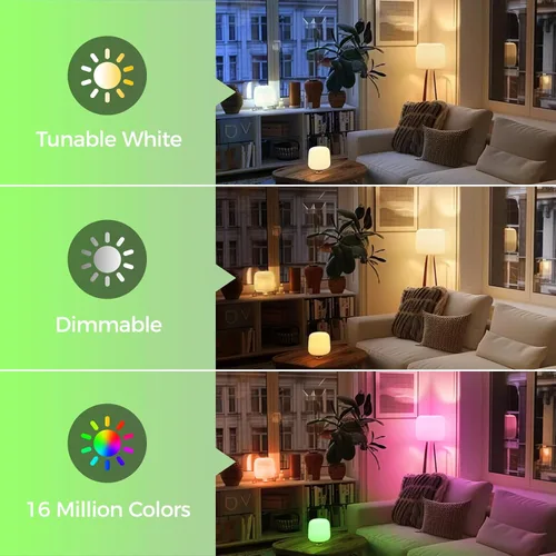 Miniatura 9 de Lightinginside - Focos inteligentes Matter compatibles con Alexa/Siri/Apple Home/Google Home/SmartThings, focos LED WiFi A19 E26 RGBCW que cambian