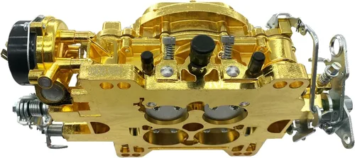Miniatura 4 de 9906 Repuesto de carburador de 4 barriles para brida cuadrada de carburador de estrangulador eléctrico de 600 CFM (dorado)