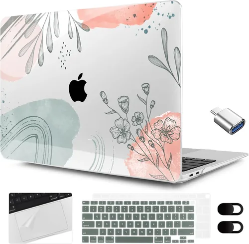 Miniatura 10 de MEEgoodo para MacBook Air de 13.3 pulgadas, funda 2021 2020 2019 2018 A2337 M1 A2179 A1932, carcasa transparente para MacBook Air M1, carcasa dura
