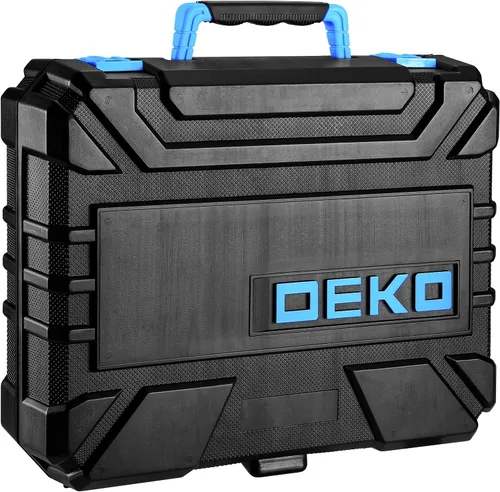 Miniatura 6 de DEKOPRO Juego de taladros: juego de herramientas con taladro inalámbrico azul de 8 V, kit de herramientas para el hogar con taladro, kits