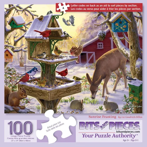 Miniatura 9 de Bits and Pieces Rompecabezas para adultos – Fiesta del amanecer por Liz Goodrick Dillon – Hermosa obra de arte, piezas troqueladas aleatorias