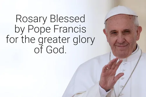 Miniatura 4 de SANCTUM VERITAS Collar de rosario genuino hecho en Italia bendecido por el Papa Francisco San Benito Medalla Cruz perfecto para espejo de coche