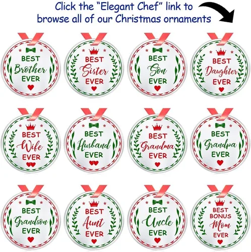Miniatura 8 de Elegant Chef Adorno de Navidad para nieto, Always Remember You are Braver Stronger Smarter, regalo inspirador motivacional de la abuela y el abuelo
