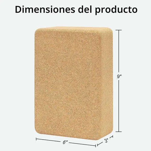 Miniatura 4 de Hatha Yoga Cork Yoga Block, Natural Cork from Portuguese, Premium Brick, Eco-Friendly Yoga Accessories for Yoga, Pilates & Stretching