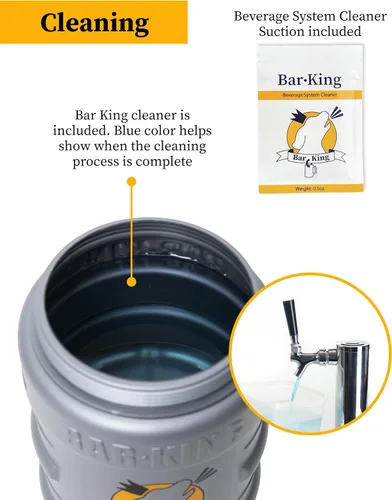 Miniatura 6 de Bar-King Kit de limpieza de línea de cerveza Kegerator de conexión rápida. Ahora limpia tus líneas de cerveza tan fácilmente como cambiar un barril.