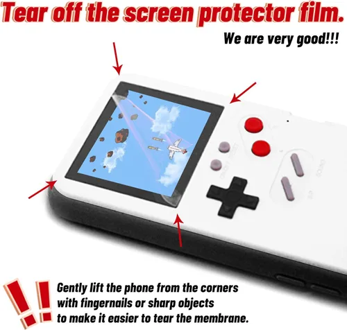 Miniatura 5 de Funda de consola de juegos para iPhone, funda protectora retro autoalimentada con 36 juegos pequeños, pantalla a todo color, funda de videojuegos