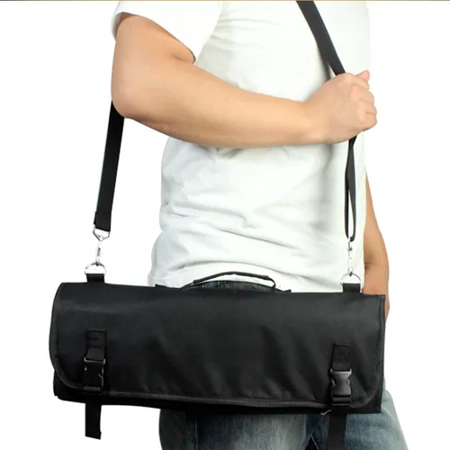 Miniatura 4 de Tosnail Bolsa enrollable para cuchillos de chef con asa de transporte y correa para el hombro, bolsa de almacenamiento de cuchillos de cocina