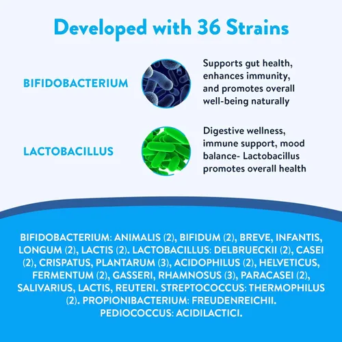 Miniatura 4 de KefirLab Probióticos 100T CFU - 36 cepas - Vegano y orgánico - Apoya la digestión, el sistema inmunológico, la salud del cerebro, el estado de ánimo