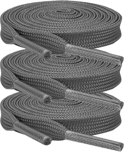 ElwynnLane 3 pares de cordones planos, cordones de 516 pulgadas de ancho para zapatos deportivos para correr, zapatos y botas