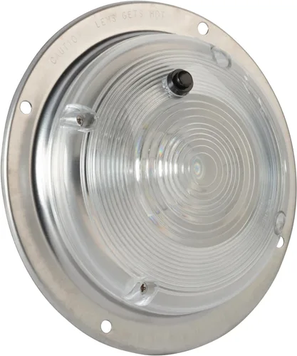 Grote 61821 Luces de cúpula de montaje en superficie de 6 pulgadas con interruptor, transparente