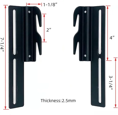 Miniatura 2 de ZhouDaShu Soportes adaptadores de cabecero, ganchos para marco de cama, soportes de cabecera para marco de cama de metal, kit de fijación