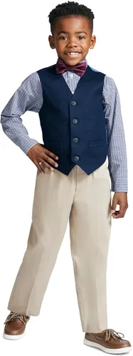 Miniatura 5 de Nautica - Conjunto de 4 piezas para niño incluye camisa de vestir, corbata, chaleco y pantalones