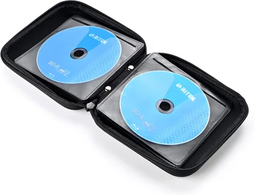 Miniatura 4 de alavisxf xx Estuche para CD, funda protectora de EVA para DVD de 28 capacidades, portátil, con cremallera, para CD, organizador de almacenamiento