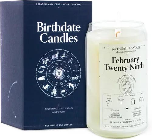 Miniatura 135 de Velas con fecha de nacimiento, 28 de octubre, velas perfumadas del zodiaco de Escorpio, regalo de cumpleaños, aroma a bergamota, canela y caoba