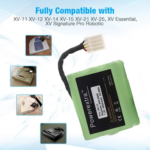 Miniatura 5 de Powerextra batería de 7.2 vatios, 4000 mAh para aspiradoras robóticas Neato XV-11 XV-12 XV-14 XV-15 XV-21 XV-25, XV Essential, XV Signature Pro