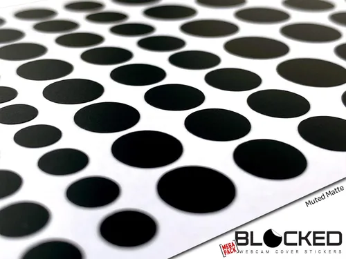 Miniatura 3 de Cubiertas de vinilo para cámara/webcam apilables 95 adhesivos para webcam reutilizables de baja adherencia 5 tamaños Pack de 95 piezas en 95