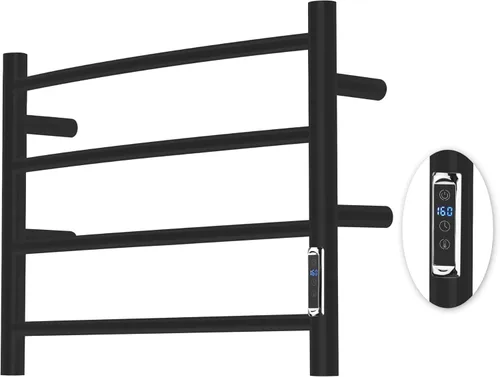 Toalleros térmicos para baño, calentadores eléctricos de toallas para montar en la pared con temporizador y control de temperatura, calentador de