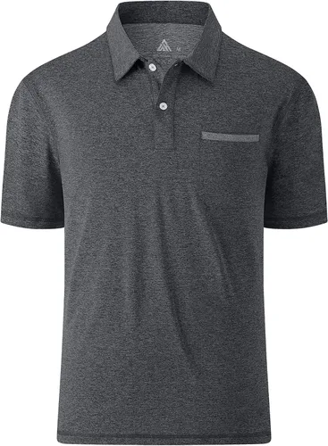 Miniatura 2 de ZITY Camisa de golf para hombre de manga corta, polo deportivo de malla