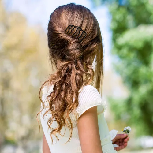 Miniatura 7 de Peines para el cabello en forma de U para mujer, estilo vintage estilo vintage (Negro)