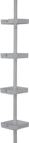 Miniatura 11 de Bath Bliss Organizador de ducha esquinero de tensión de 4 niveles Estantes Ajustable 48"-101" Organizador de baño Bañera y cabina de ducha
