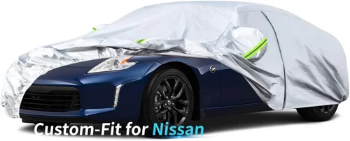Funda para automóvil con ajuste personalizado para NIS-san, funda de automóvil de 7 capas impermeable para todo tipo de clima, para exteriores,