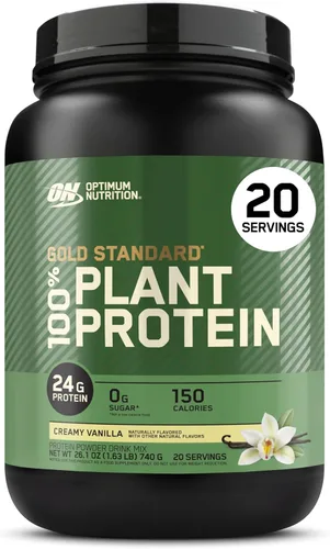 Optimum Nutrition Gold Standard - Proteína en polvo 100% a base de plantas, sin gluten, proteína vegana para apoyo muscular y recuperación con