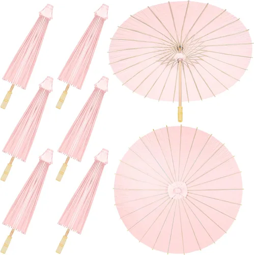 Miniatura 8 de Sadnyy Paraguas de papel decorativo chino japonés paraguas paraguas bricolaje pintura aceitada paraguas manualidades para boda nupcial fiesta