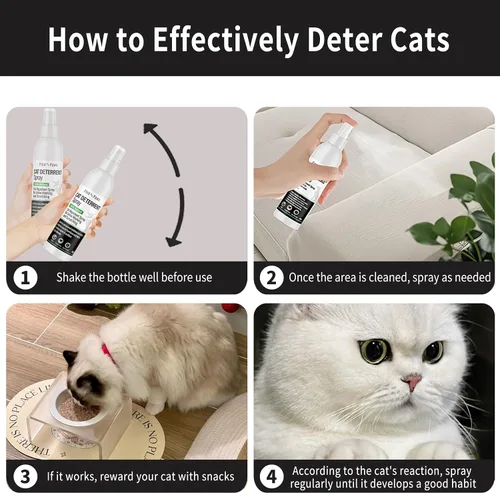 Miniatura 7 de Spray disuasorio para gatos, 100% natural, repelente de gatos, para marcas de orina y arañazos, ecológico, seguro de usar alrededor de niños