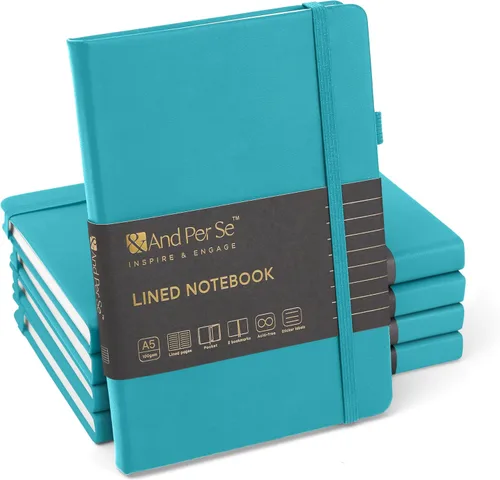 Miniatura 42 de &And Per Se - Cuaderno en blanco, 160 páginas, 5.7 x 8 pulgadas, cuaderno de rayas estrechas con papel grueso para escribir, cuaderno de tapa dura