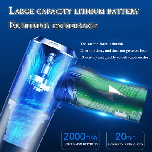 Miniatura 4 de El mini aspirador de coche 3 en 1 tiene una súper succión de 10000 PA y 120 W de alta potencia. La aspiradora portátil de mano se puede utilizar