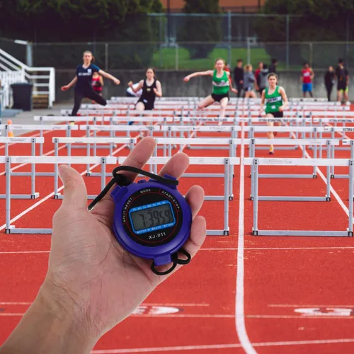 Miniatura 8 de POPETPOP Cronómetro deportivo digital con pantalla de fecha, temporizador de alta precisión para natación, correr, yoga, entrenamiento, cronómetro