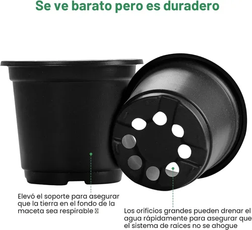 Miniatura 3 de MIXC Macetas para vivero con cúpula de humedad, maceta de plástico transparente suave de 4 pulgadas, macetas para plantar, macetas pequeñas bandejas