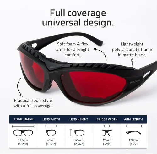 Miniatura 5 de TrueDark by Dave Asprey Twilights Red Lenses Block 99% Blue, Green & Violet Light for Night Use