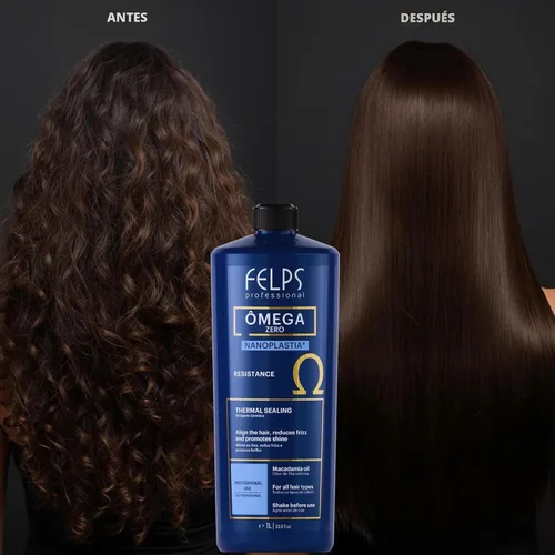 Miniatura 2 de Felps Professional Omega - Sellado Térmico y Nanoplastia Única Cero - Tratamiento para Alisar y Suavizar el Cabello - Blowout de Queratina Brasileña