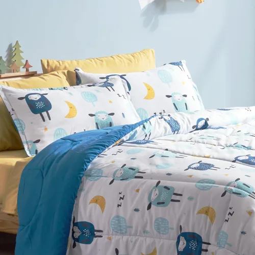 Miniatura 2 de SLEEP ZONE Juego de edredón para niños, tamaño matrimonial/queen, súper lindo y suave, ropa de cama para niños en una bolsa, juego de 7 piezas
