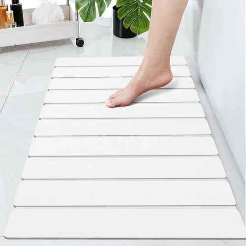 Miniatura 11 de Cuckan Alfombrillas de Baño Plegables de Piedra para Baño Súper Absorbentes de Tierra de Diatomeas Alfombrilla de Baño de Secado Rápido Alfombrillas