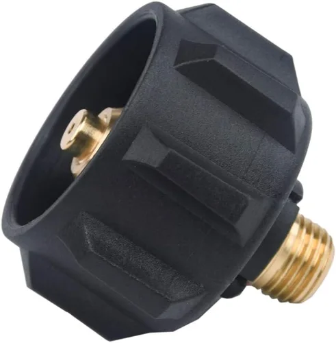 Miniatura 2 de GasSaf QCC1 Adaptador de propano regulador de gas con tuerca Acme e rosca macho de 1/4 pulgadas (2 partes)
